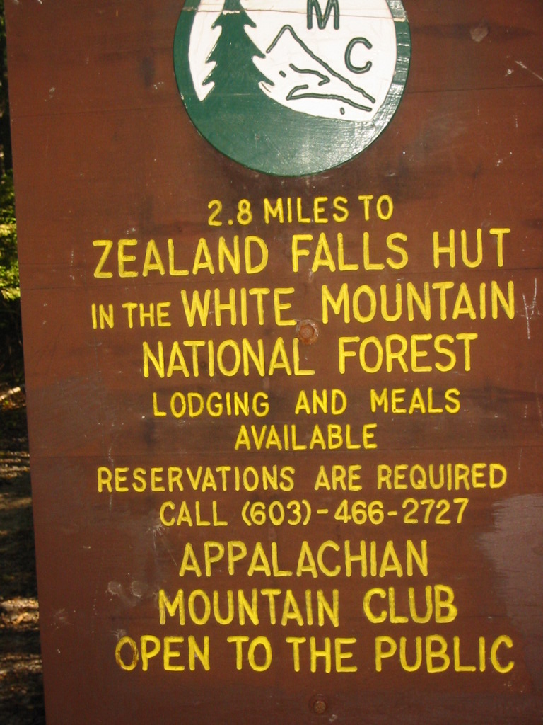 Zealand Falls Hut is over 6 miles into the woods: 3.5 by car and 2.8 by foot.