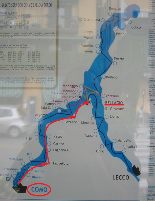 Narrow Winding Road from Como to Bellagio