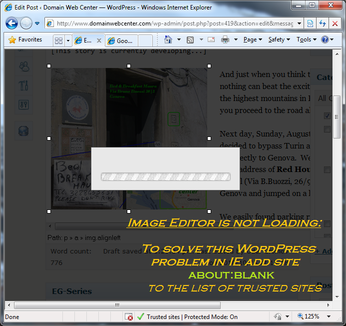 WordPress - Image Editor is not Loading