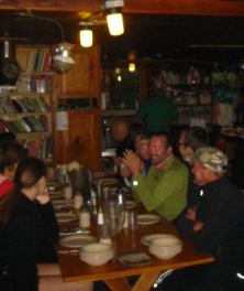 Zealand Hut - Dinner is served at 6PM