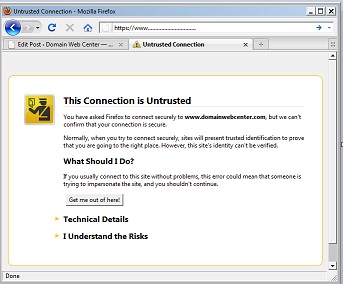 Firefox - Untrusted Connection