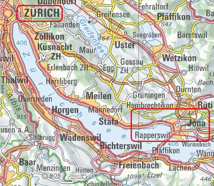 Rapperswil-Jona - relative to Zurich