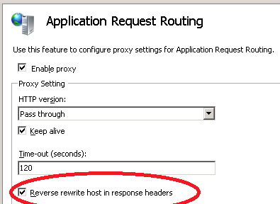 IIS ARR - Reverse Rewrite Host